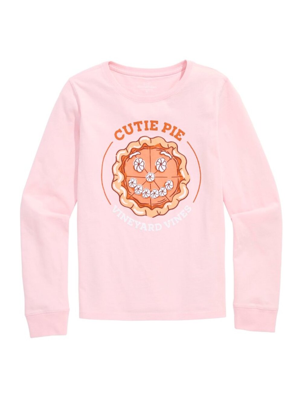 NWT New Vineyard Vines Girls' Cutie Pie Long Sleeve Tee In Flamingo Size 4T
